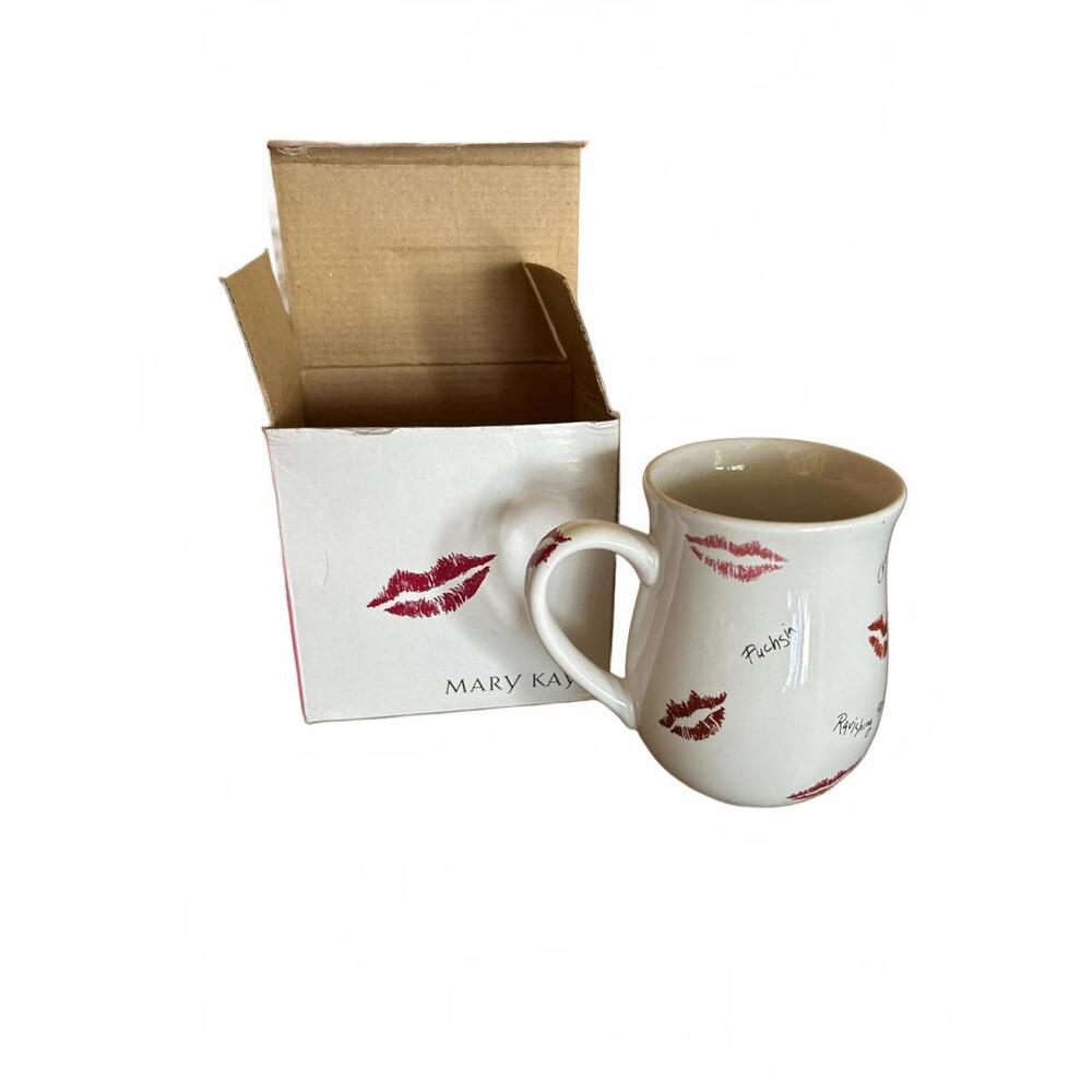 Mary Kay Kiss Print Ceramic Mug with Box - Picture 2 of 4